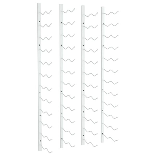 vidaXL Casier à vin mural pour 24 bouteilles 2 Pièces Blanc Fer