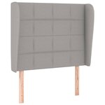 vidaXL Sommier à lattes de lit avec matelas Gris clair 100x200cm Tissu