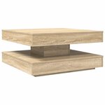vidaXL Table basse rotative à 360 degrés chêne sonoma 70x70x34 5 cm
