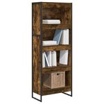 vidaXL Bibliothèque Chêne Fumé 80 x 30 x 155 cm Bois d'ingénierie