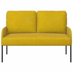 vidaXL Canapés avec coussin 110cm Jaune Contreplaqué