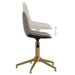 vidaXL Chaises pivotantes à manger lot de 2 Gris clair Velours