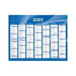 Calendrier mural  2023 - 14 mois - 27 x 21 cm - couleur bleu