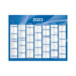 Calendrier mural  2023 - 14 mois - 27 x 21 cm - couleur bleu