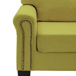 Vidaxl canapé à 3 places vert tissu