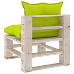 vidaXL Canapé de milieu palette de jardin avec coussins bois de pin