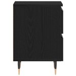 Table de chevet vidaXL en chêne noir 40x35x50 cm en bois d'ingénierie