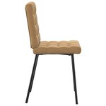 vidaXL Chaises à manger lot de 2 Marron Velours