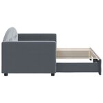 vidaXL Lit de jour avec gigogne sans matelas gris foncé 80x200 cm