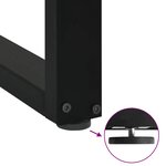 vidaXL Pieds de table à manger en U 2 pièces Noir 60 x (72-73) cm Acier
