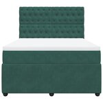 vidaXL Sommier à lattes de lit et matelas Vert foncé 160x200cm Velours
