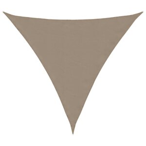 vidaXL Voile de parasol tissu oxford triangulaire 5x5x5 m taupe