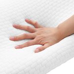 vidaXL Coussin de sommeil Uni Blanc 80 x 40 x 12 5 cm