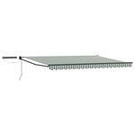 vidaXL Auvent rétractable électrique Vert  Blanc  Anthracite 5 x 3 m