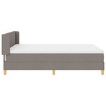 Lit à ressorts vidaXL avec matelas taupe 140x190 cm en tissu