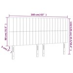 vidaXL Tête de lit Taupe 160x5x118/128 cm Tissu