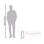 vidaXL Repose-pied avec coussin blanc crème Bois d'acacia massif