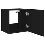 vidaXL Meubles TV muraux avec lumières LED 2 Pièces noir 40 5x35x40 cm