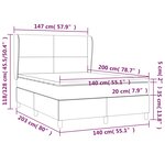 vidaXL Sommier à lattes de lit avec matelas Rose 140x200 cm Velours