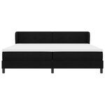 vidaXL Lit boxspring avec matelas avec matelas Noir 200 x 200 cm tissu
