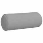 vidaXL Coussins d'accent 2 Pièces Gris nuage Ø 15 x 40 cm tissu