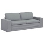 vidaXL Ensemble de Canapés 2 pc Gris clair tissu