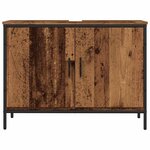 vidaXL Armoire lavabo de salle de bain vieux bois 60x33x60 cm
