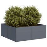vidaXL Jardinière anthracite 80x80x30 cm acier
