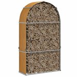 vidaXL Porte-bûches aspect bois 120x45x210 cm acier galvanisé
