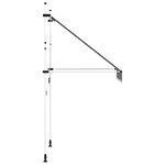 vidaXL Auvent rétractable manuel 150 cm Rayures bleues et blanches