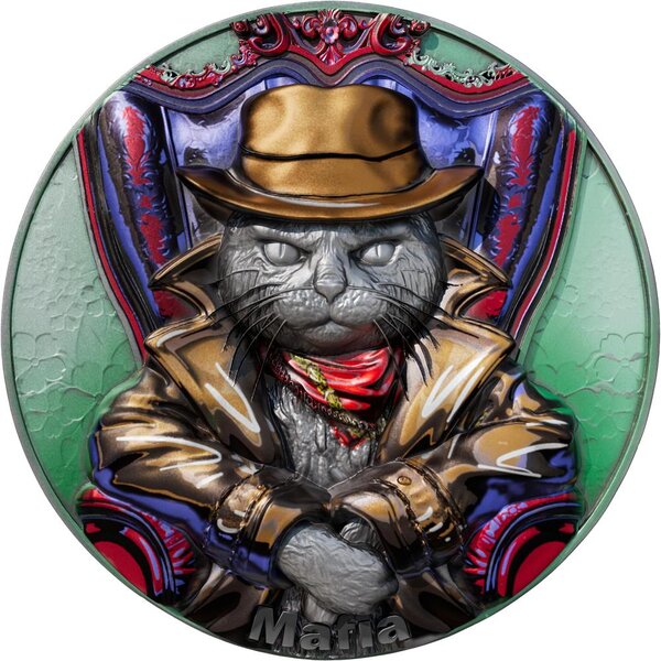 Pièce de monnaie en Argent 2000 Francs g 62.2 (2 oz) Millésime 2025 Meow MAFIA