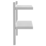 vidaXL Étagère murale 2 niveaux 75x23 5x60 cm argenté acier inoxydable