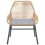 vidaXL Chaises de jardin lot de 2 et coussins marron rotin