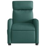 vidaXL Fauteuil inclinable électrique Vert foncé Tissu