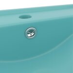 vidaXL Lavabo avec trou de robinet Vert clair mat 60x46 cm Céramique