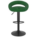vidaXL Tabourets de bar lot de 2 vert foncé velours