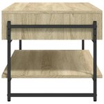 vidaXL Table basse chêne sonoma 90x50x45 cm bois d'ingénierie