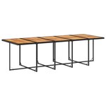 vidaXL Ensemble à manger de jardin 11 Pièces coussins noir résine tressée