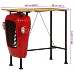 vidaXL Table de bar forme de tracteur bois de manguier massif