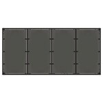 vidaXL Table de jardin dessus en verre Noir 190x90x75cm Résine tressée