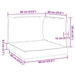 vidaXL Coussins de palette lot de 3 taupe tissu oxford