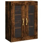 vidaXL Armoire murale chêne fumé 69 5x34x90 cm