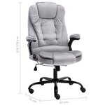 vidaXL Chaise de bureau Gris clair Velours