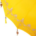 vidaXL Parasol balinais avec base Jaune 185 x 185 x 260 cm
