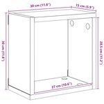 vidaXL Étagères cube murales 4 Pièces Chêne sonoma 30x15x30 cm