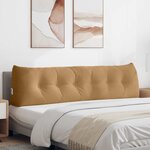 vidaXL Coussin de Dos Marron 180 x 24 x 50 cm Velours