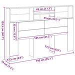 vidaXL Armoire de tête de lit chêne artisanal 160x19x103 5 cm