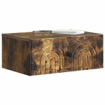 vidaXL Cabinet de chevet mural Chêne fumé 49 x 34 5 x 20 cm
