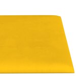 vidaXL Panneaux muraux 12 Pièces Jaune 60x15 cm Velours 1 08 m²