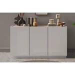 Buffet haut FIRENZE - FIRENZE - Blanc Laqué et chêne Cadiz - 3 portes / Design